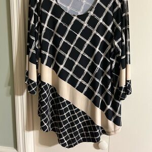 Black and Cream Women's Top